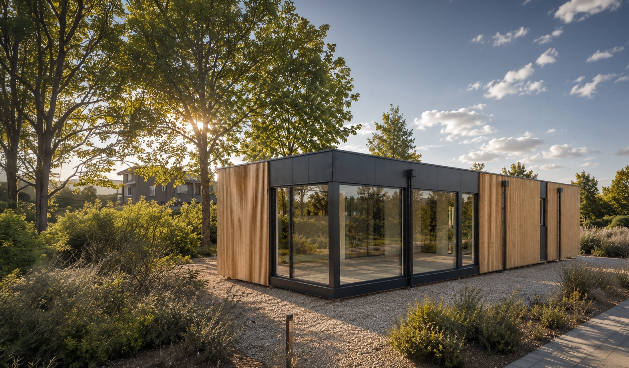 Espace de travail modulaire Hoummi en ossature bois